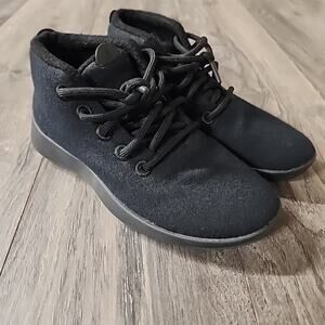 Allbirds Wool Runner-Up Mizzle Shoes Womens 8 Black High Top Walking Sneakers